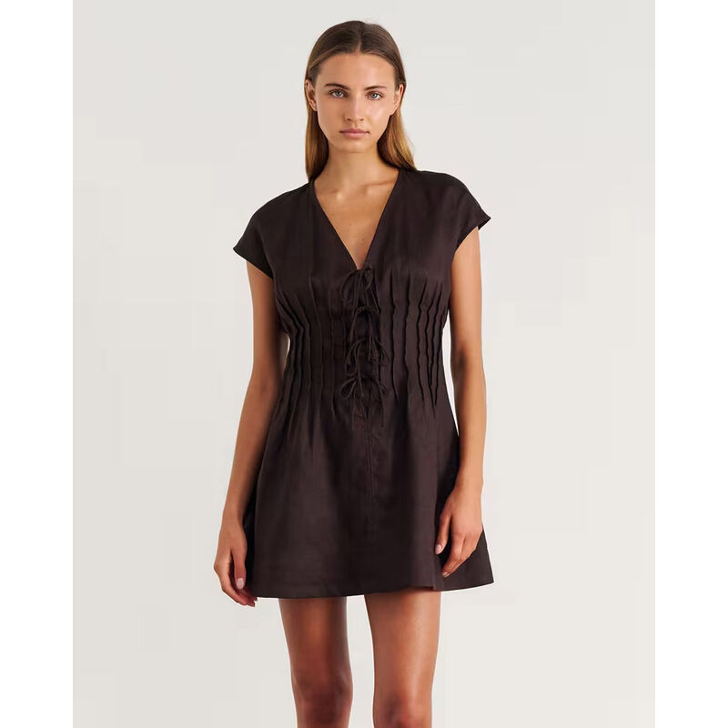 JAG Delphine Pintuck Linen Dress image number 3